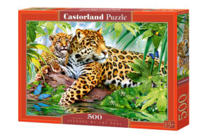 Пъзел Castorland от 500 части - Ягуари до езерото
