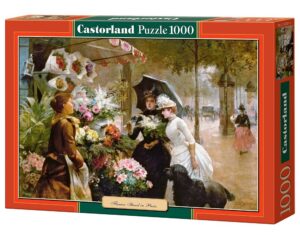 Пъзел Castorland от 1000 части - Цветя в Париж