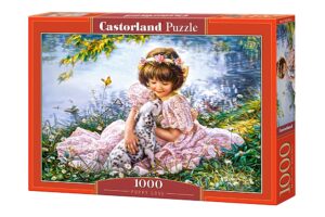 Пъзел Castorland от 1000 части - Дете и кученце