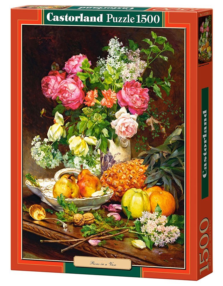 Пъзел Castorland от 1500 части - Ваза с рози