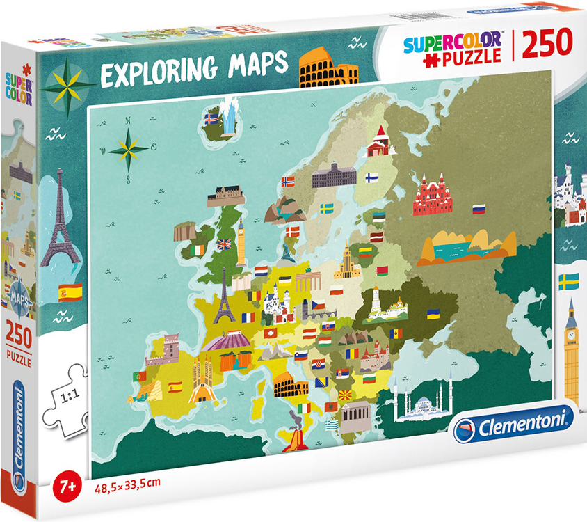Пъзел Clementoni от 250 части - Забележителности по света