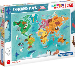 Пъзел Clementoni от 250 части - Животните по света