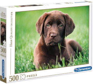 Пъзел Clementoni от 500 части - Кученце шоколадов лабрадор