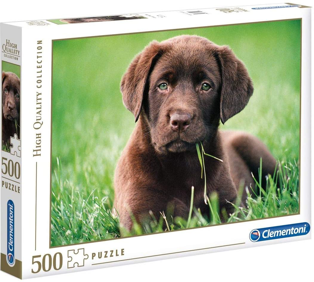 Пъзел Clementoni от 500 части - Кученце шоколадов лабрадор
