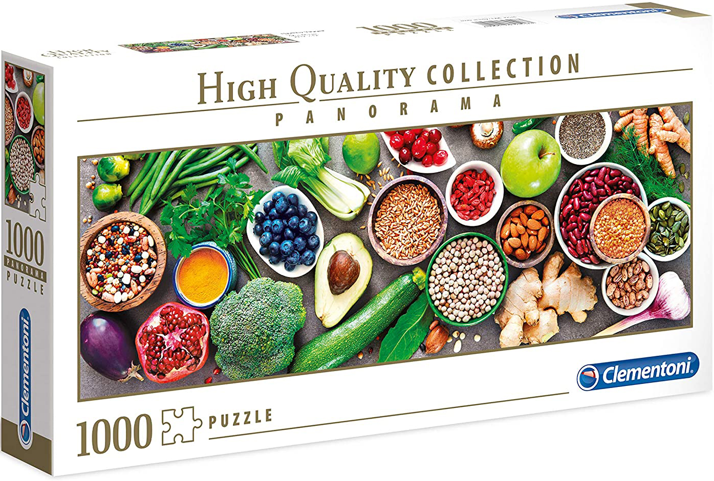 Панорамен пъзел Clementoni от 1000 части - Здравословни Зеленчуци