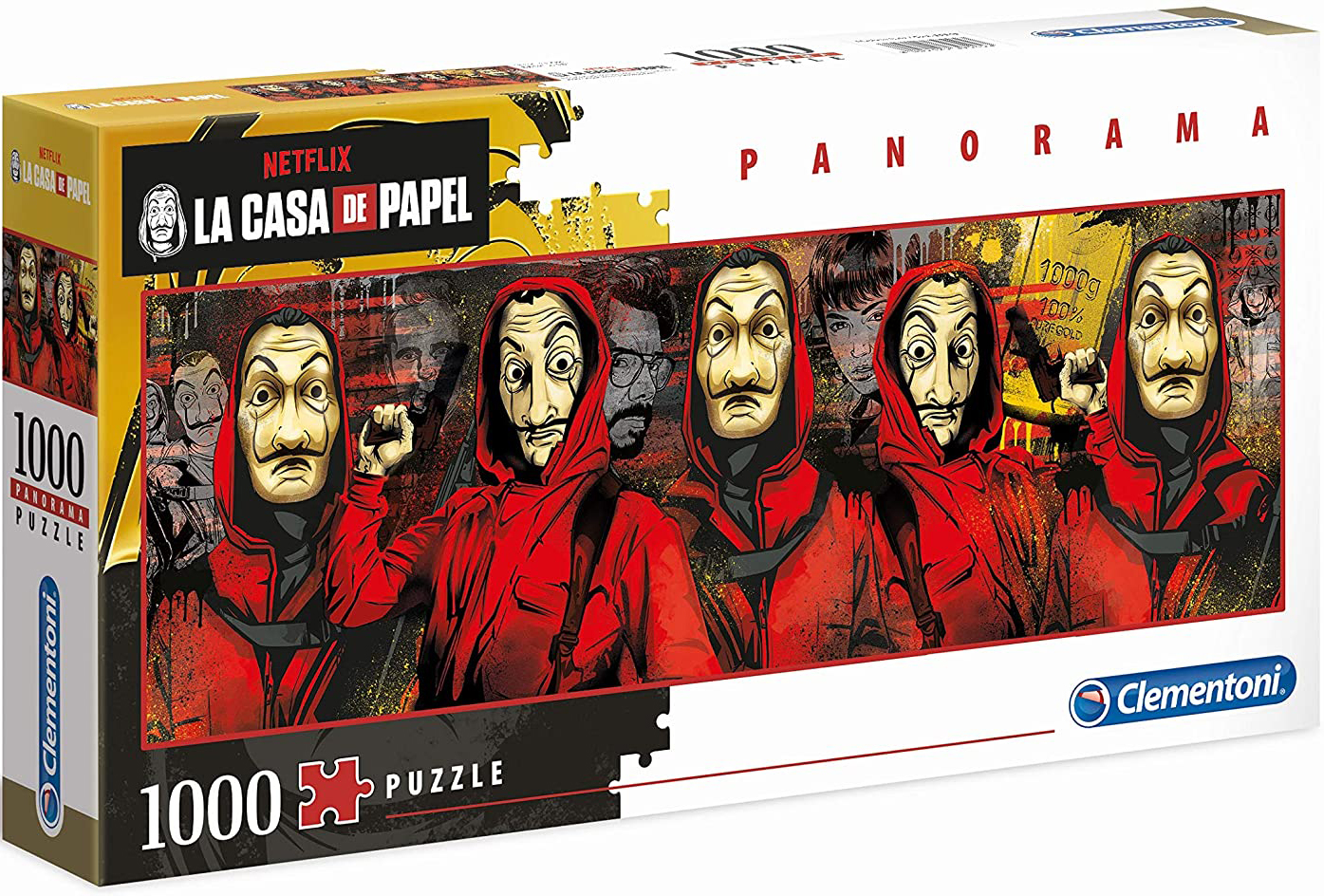 Панорамен пъзел Clementoni от 1000 части - La Casa De Papel (The Money Heist)