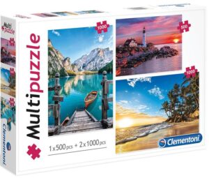 Пъзел Clementoni от 500 и 2 x 1000 части - Пейзажи
