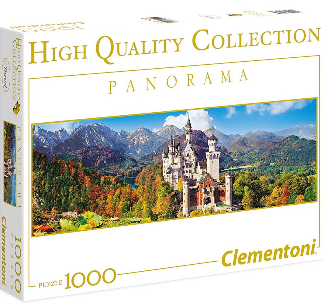 Панорамен пъзел Clementoni от 1000 части - Замъкът Нойшванщайн, Германия
