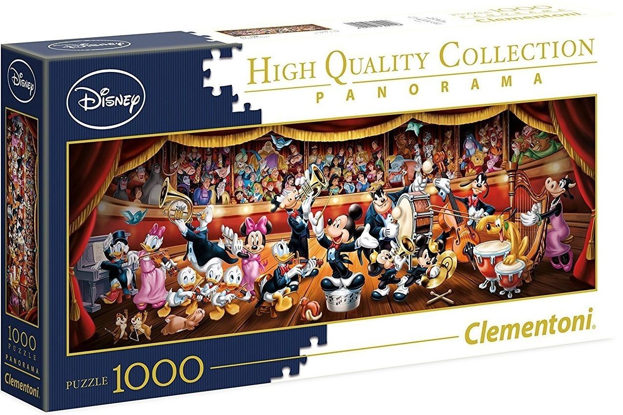 Панорамен пъзел Clementoni от 1000 части - Оркестърът на Дисни