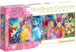 Панорамен пъзел Clementoni от 1000 части - Дисни принцеси