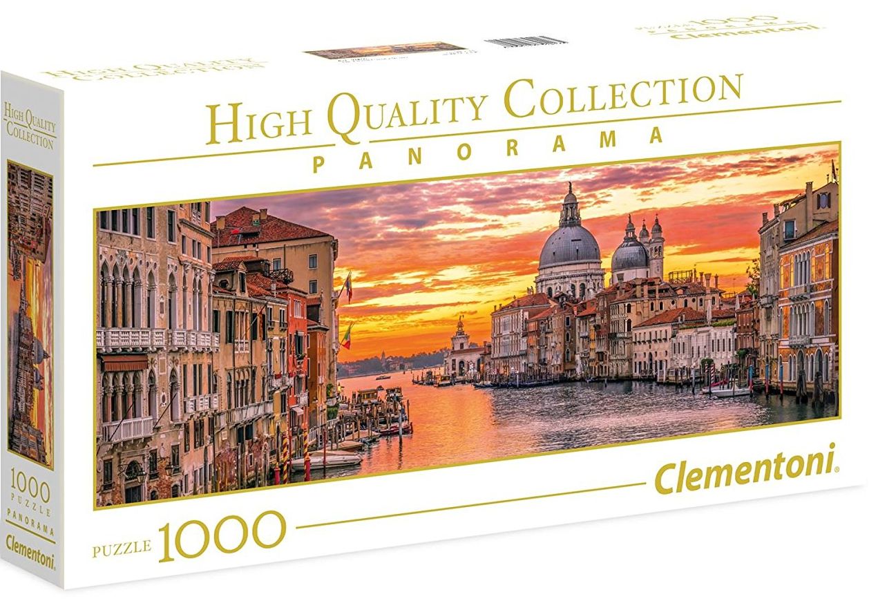 Панорамен пъзел Clementoni от 1000 части - Гранд Канал, Венеция
