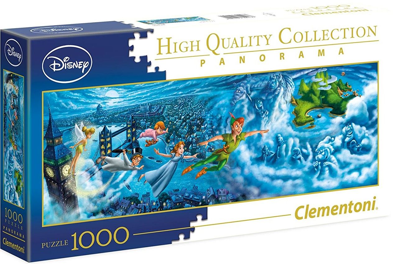 Панорамен пъзел Clementoni от 1000 части - Питър Пан