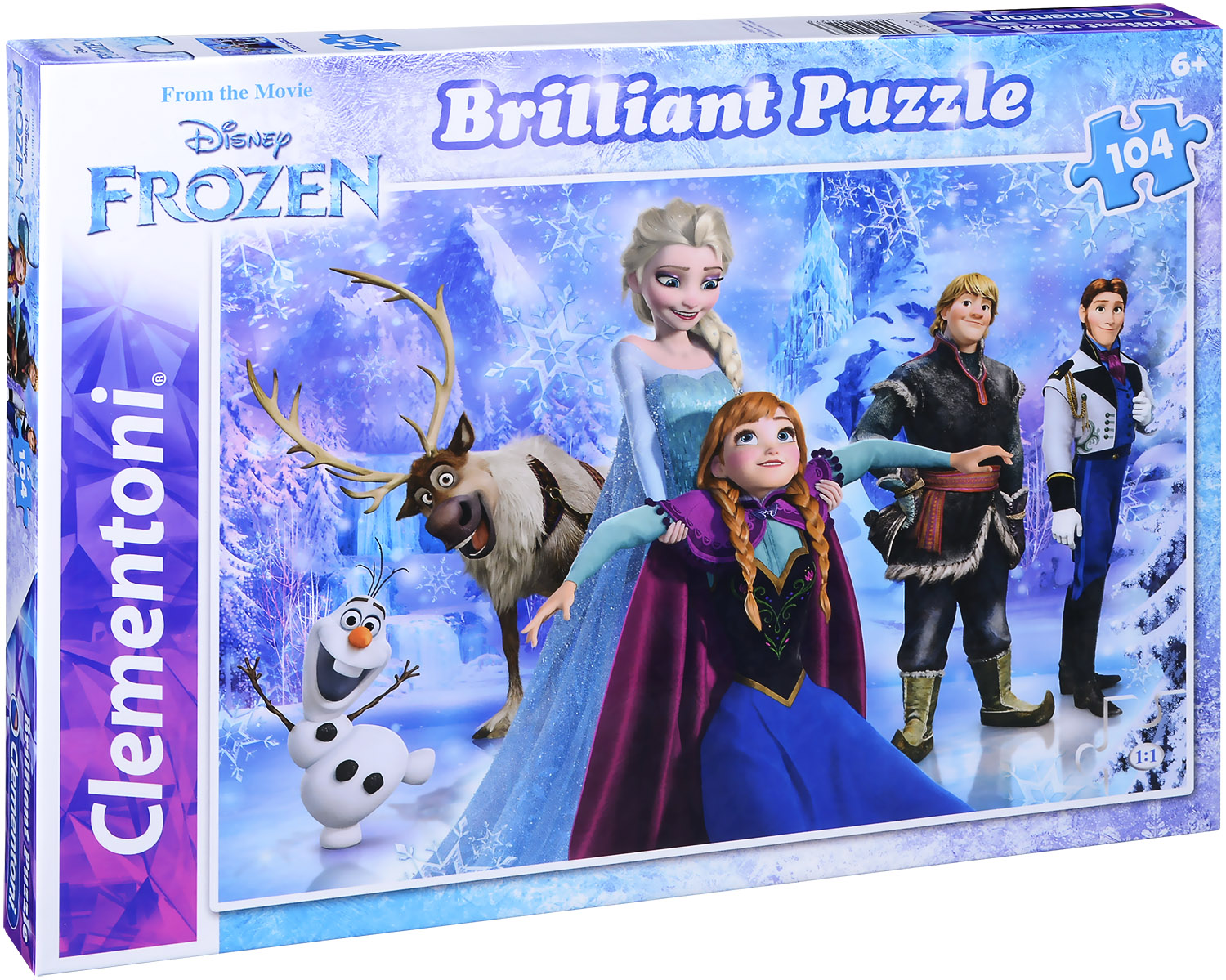 Холограмен пъзел Clementoni от 104 части - Замръзналото кралство