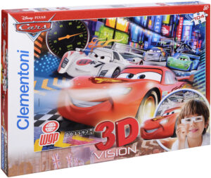Пъзел Clementoni от 104 части с 3D ефект - Колите, с 3D очила