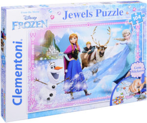 Пъзел Clementoni от 104 части с камъчета - Замръзналото кралство