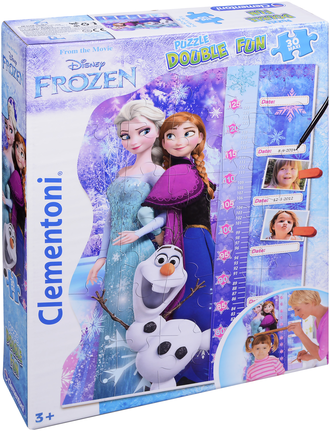 Пъзел за стена Clementoni от 30 макси части - Замръзналото кралство, двойно забавление