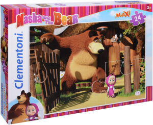 Пъзел Clementoni от 24 макси части - Маша и Мечока, ела и и играй с мен