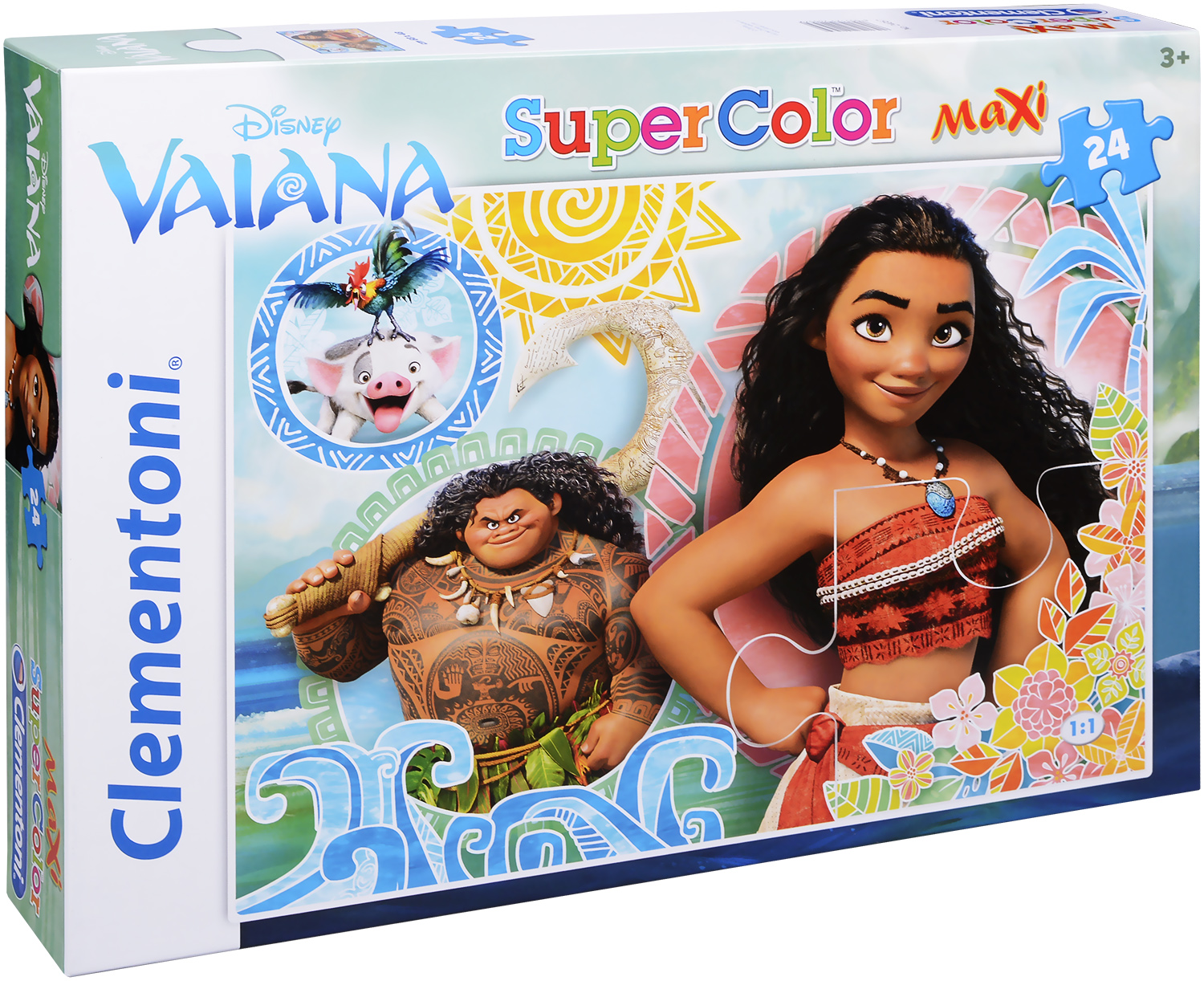 Пъзел Clementoni от 24 макси части - Смелата Ваяна, Родена за пътешествия