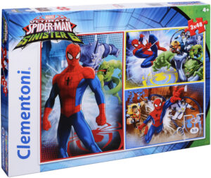 Пъзел Clementoni от 3 x 48 части - Невероятният Спайдърмен