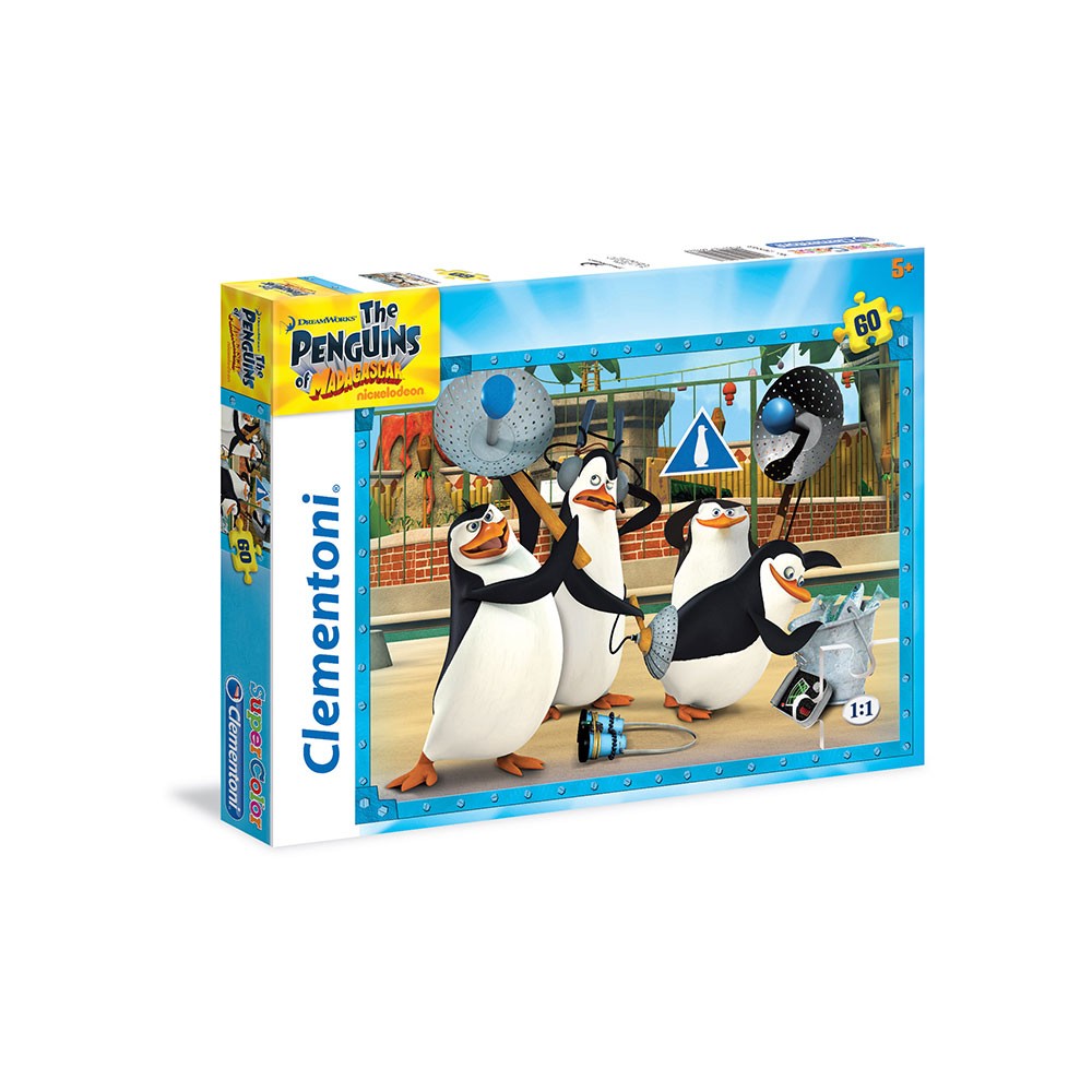 Пъзел Clementoni от 60 части - Пингвините от Мадагаскар