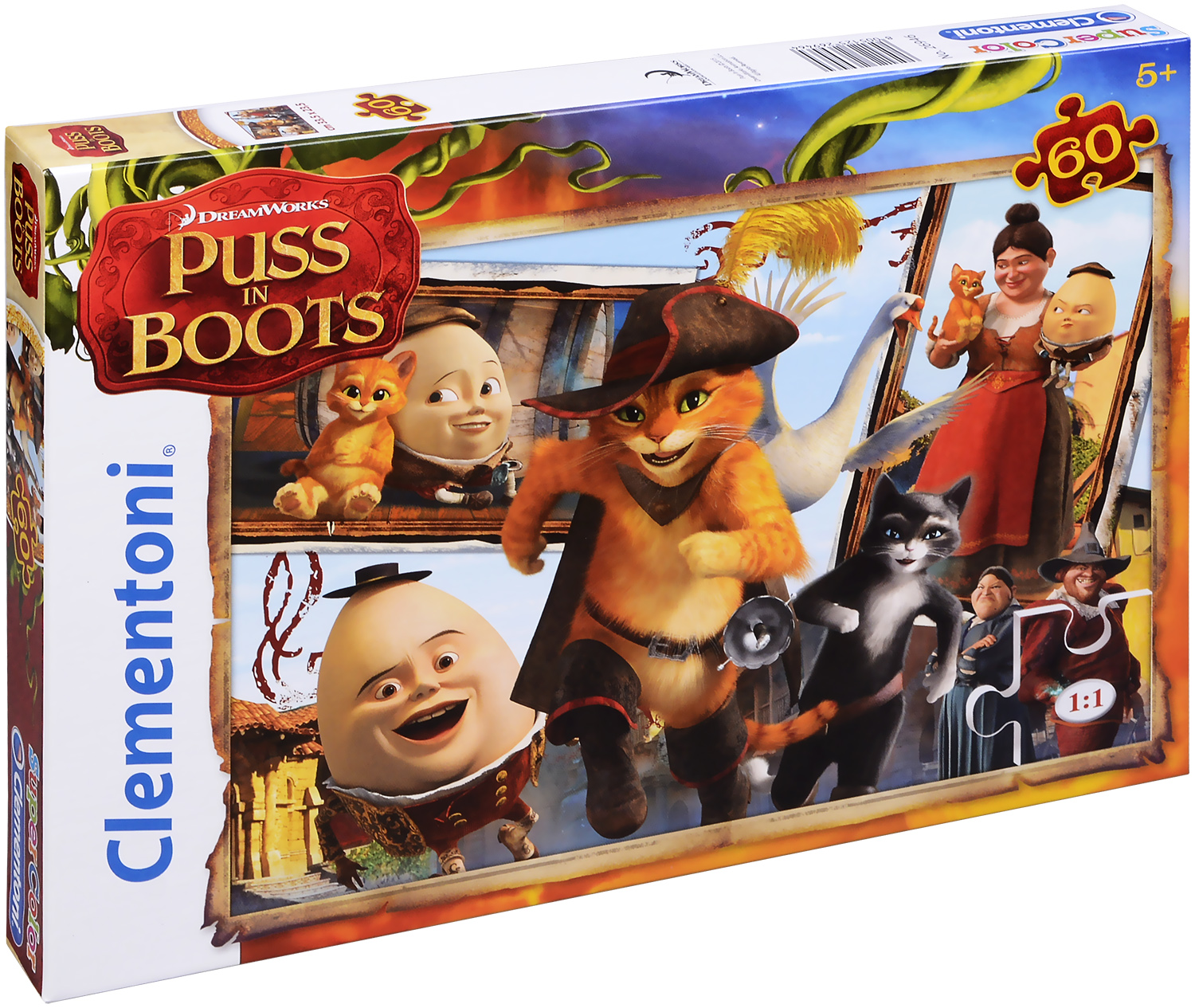 Пъзел Clementoni от 60 части - Котарака в чизми