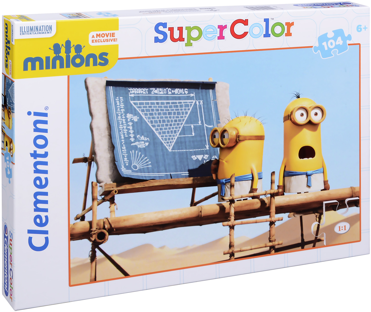 Пъзел Clementoni от 104 части - Минионите, египтяни