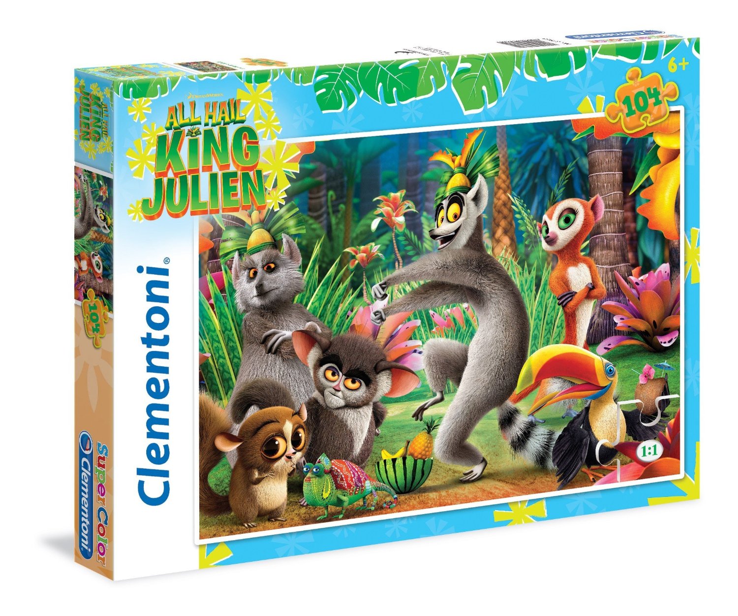 Пъзел Clementoni от 104 части - Хвала на крал Джулиан!