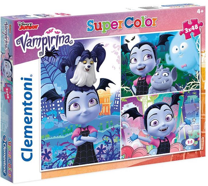 Пъзел Clementoni от 3 x 48 части - Vampirina