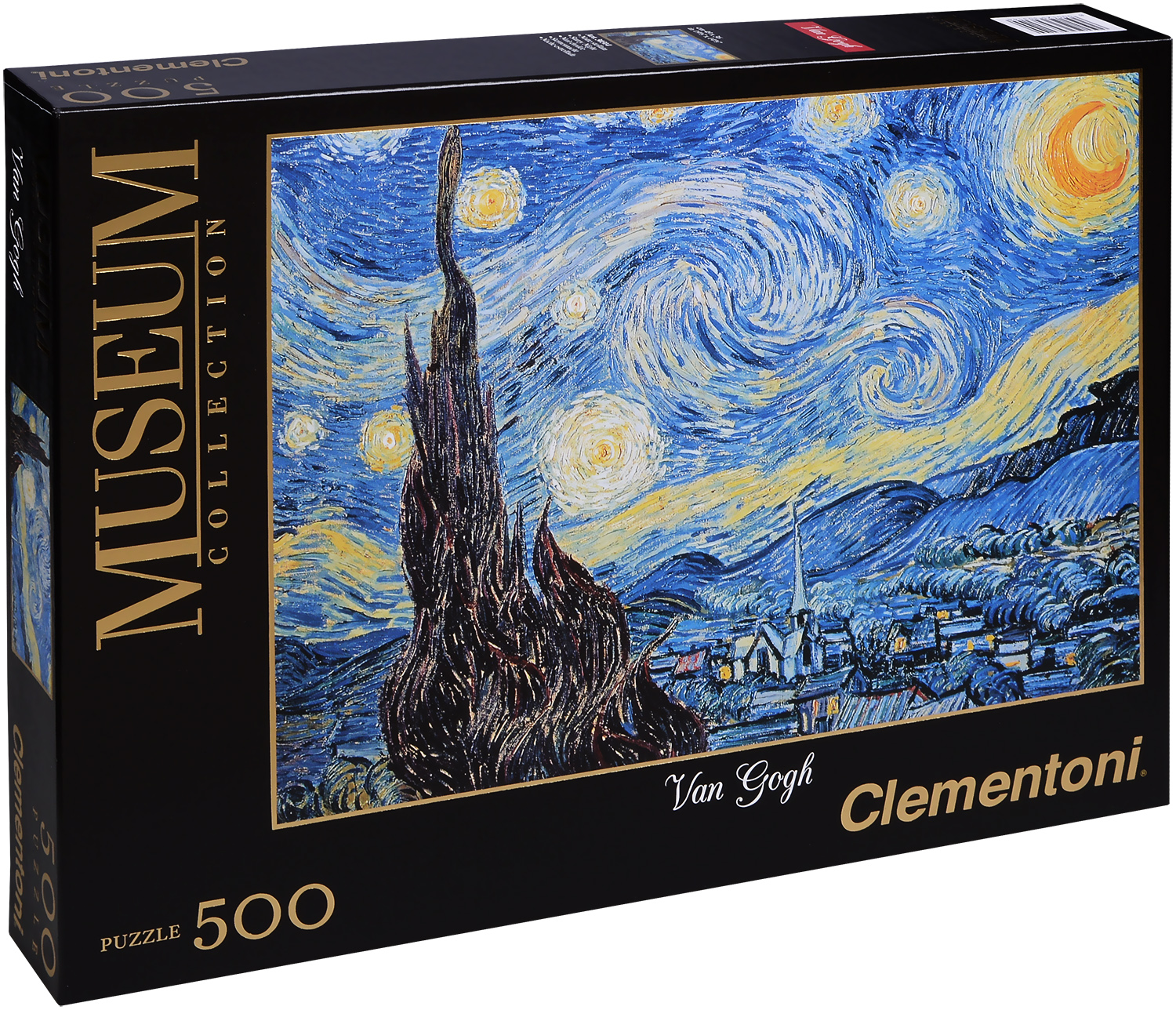 Пъзел Clementoni от 500 части - Звездна нощ, Винсент ван Гог