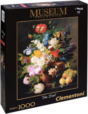 Пъзел Clementoni от 1000 части - Ваза с цветя, Ян Франс ван Даел