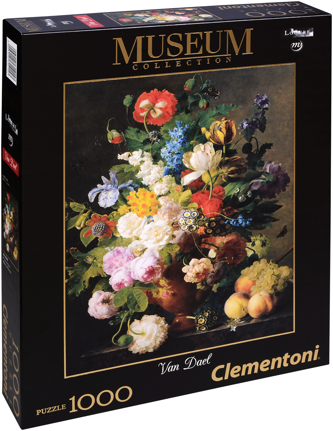 Пъзел Clementoni от 1000 части - Ваза с цветя, Ян Франс ван Даел