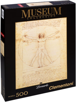 Пъзел Clementoni от 500 части - Витрувиански човек, Леонардо да Винчи