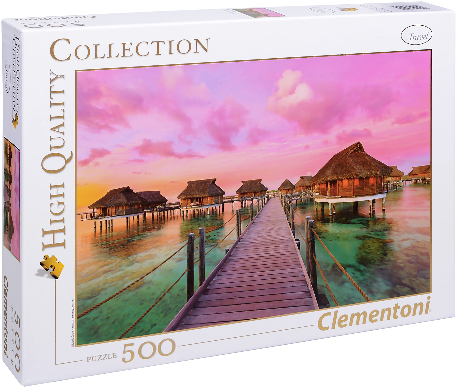 Пъзел Clementoni от 500 части - Цветен Рай, Марк Грей