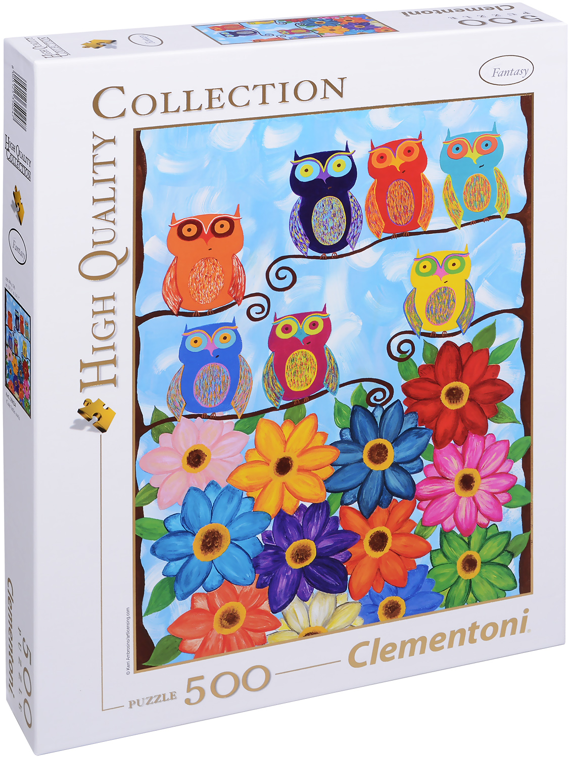 Пъзел Clementoni от 500 части - Сладки бухалчета, Кери Амброзино