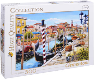 Пъзел Clementoni от 500 части - Венецианска лагуна, Хиро Таникава