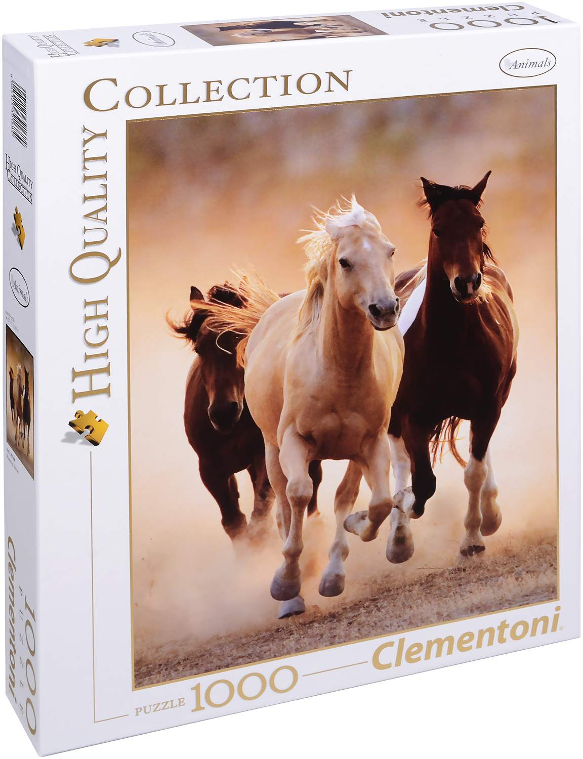 Пъзел Clementoni от 1000 части - Галопиращи коне