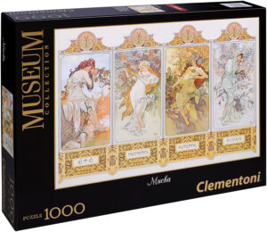 Пъзел Clementoni от 1000 части - Сезоните, Алфонс Муха