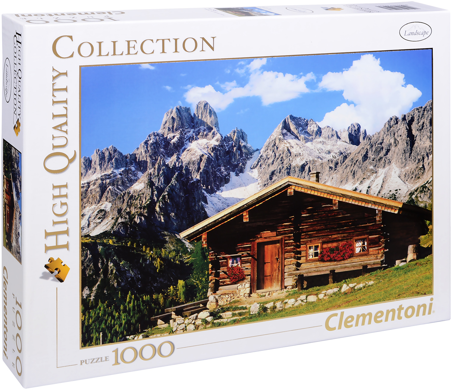 Пъзел Clementoni от 1000 части - Планинска къща в Австрия