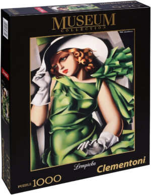 Пъзел Clementoni от 1000 части - Млада дама в зелено, Тамара де Лемпицка