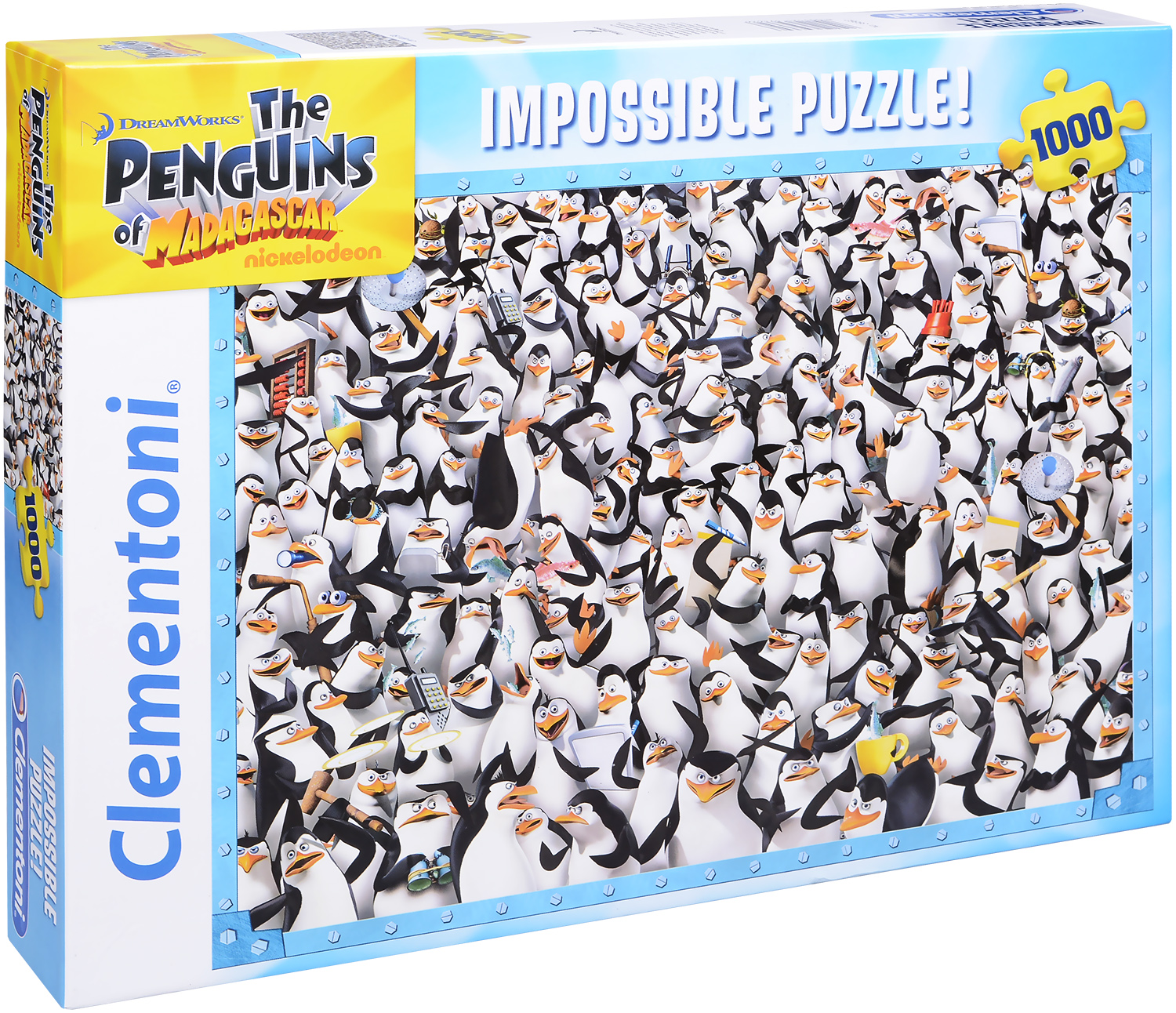 Пъзел Clementoni от 1000 части - Пингвините от Мадагаскар