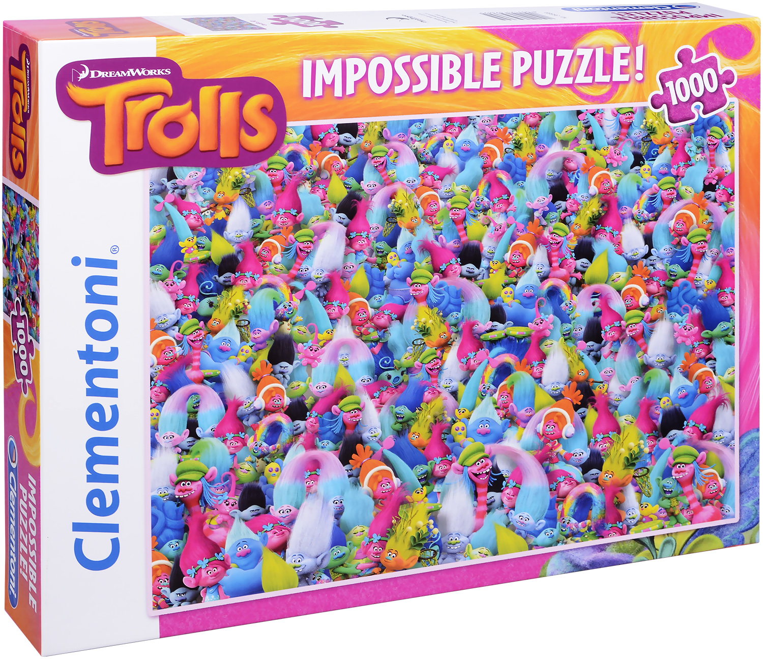 Пъзел Clementoni от 1000 части - Тролчетата