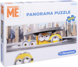 Панорамен пъзел Clementoni от 1000 части - Миньоните в Ню Йорк