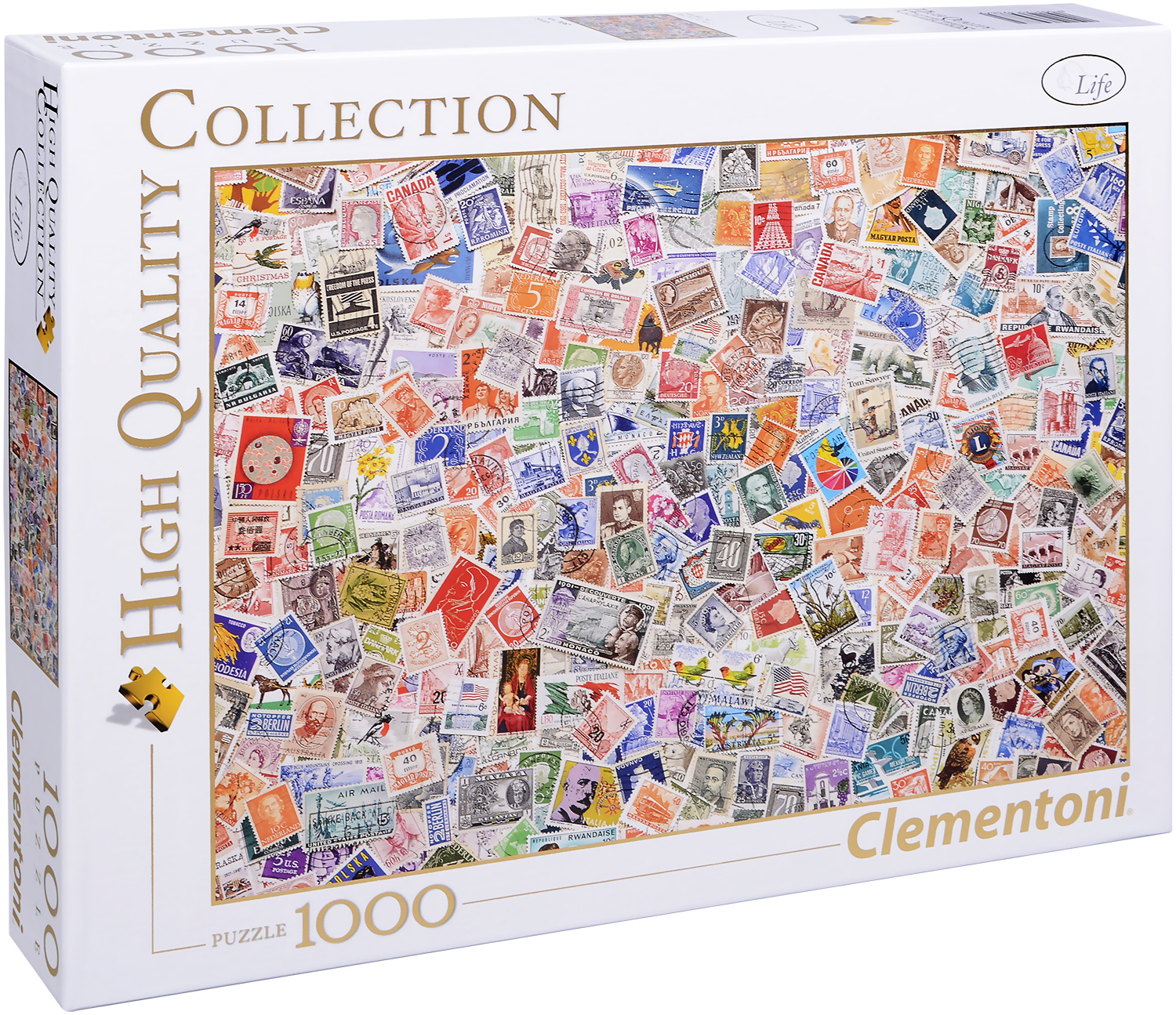 Пъзел Clementoni от 1000 части - Колекция пощенски марки