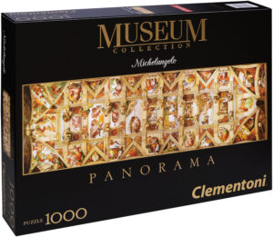 Панорамен пъзел Clementoni от 1000 части - Фреска на Сикстинската капела, Микеланджело Буонароти
