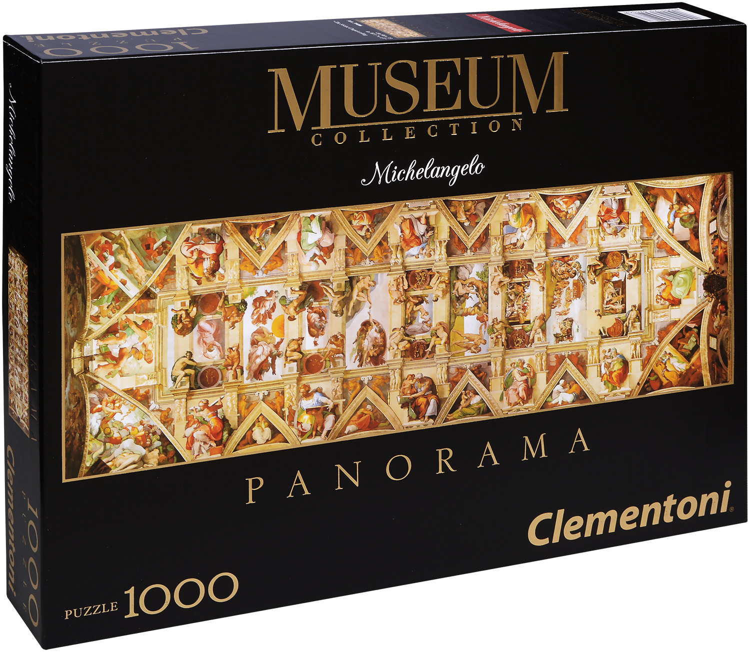 Панорамен пъзел Clementoni от 1000 части - Фреска на Сикстинската капела, Микеланджело Буонароти