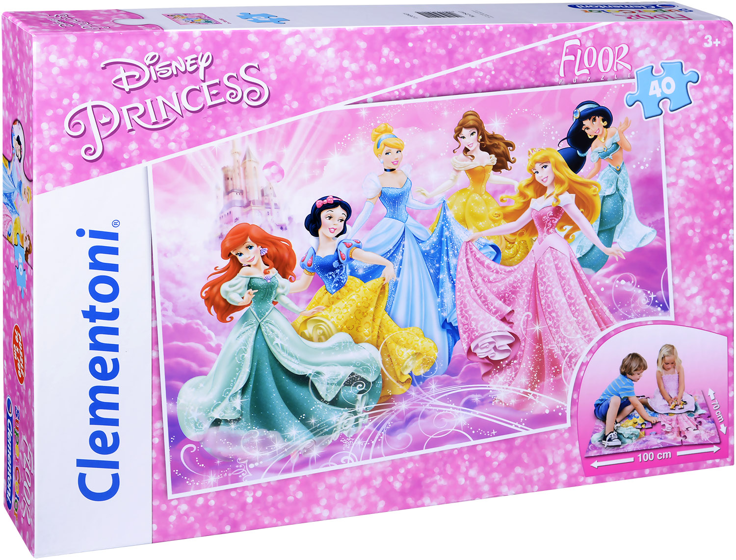 Пъзел за под Clementoni от 40 части - Дисни принцеси