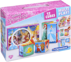 Пъзел с кубчета Clementoni от 12 части - Принцесите на Дисни