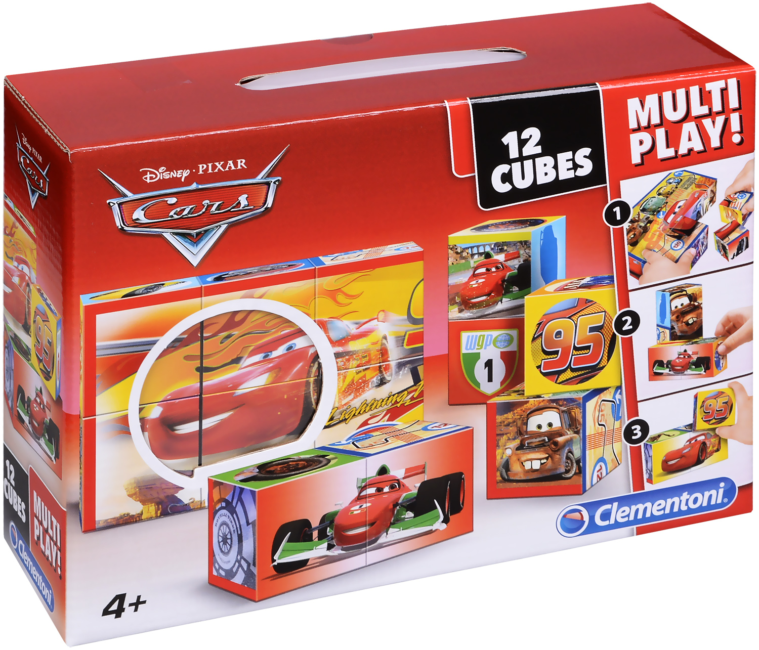Пъзел с кубчета Clementoni от 12 части - Колите