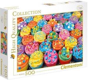 Пъзел Clementoni от 500 части - Цветни кексчета