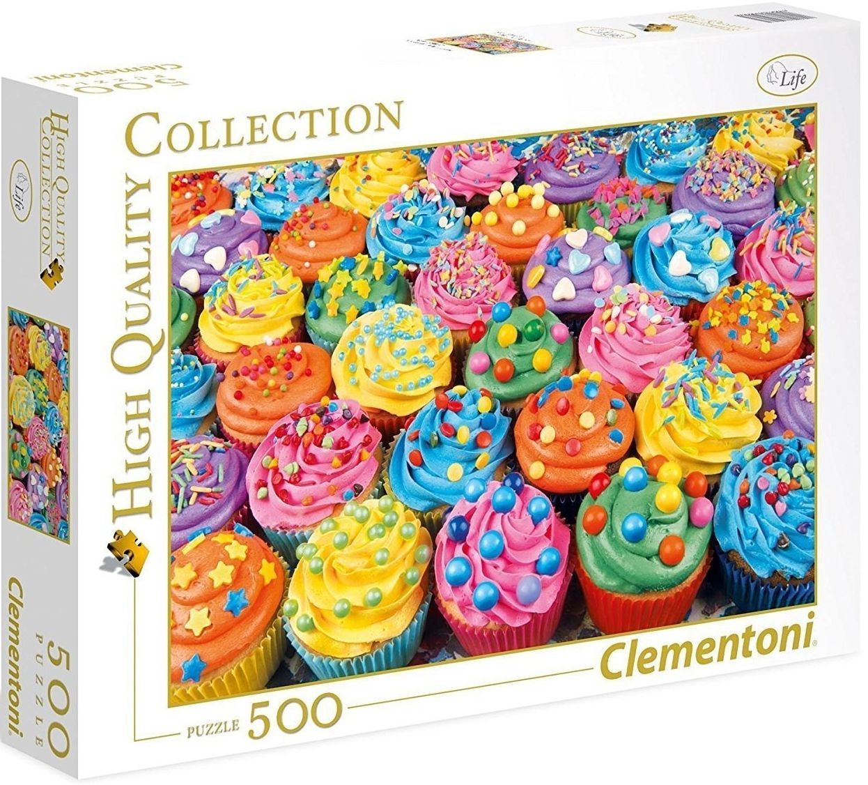 Пъзел Clementoni от 500 части - Цветни кексчета